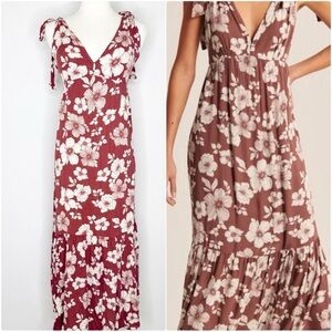 Abercrombie & Fitch Floral Tie-Strap Midi Dress Size XS